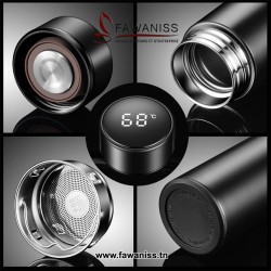 Bouteille Isotherme avec affichage de la température LED - FAWANISS.tn