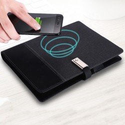 Smart Notebook - Bloc notes A5 avec Powerbank intégré de 8000 mAh et clé USB de 16GO - fawaniss.tn
