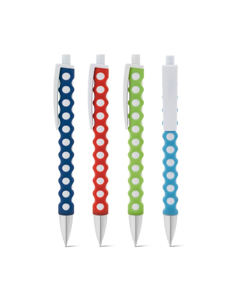 Stylo à bille avec finition en caoutchouc - fawaniss.tn