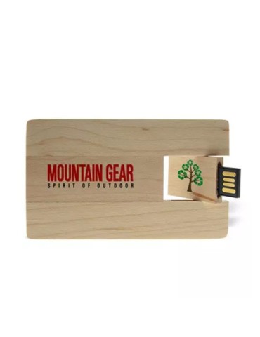 CLE USB PUBLICITAIRE CARTE EN BOIS