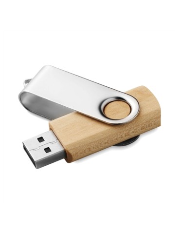 Clé USB publicitaire Twister en bois — Personnalisable