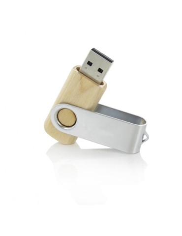 Clé USB publicitaire Twister en bois — Personnalisable
