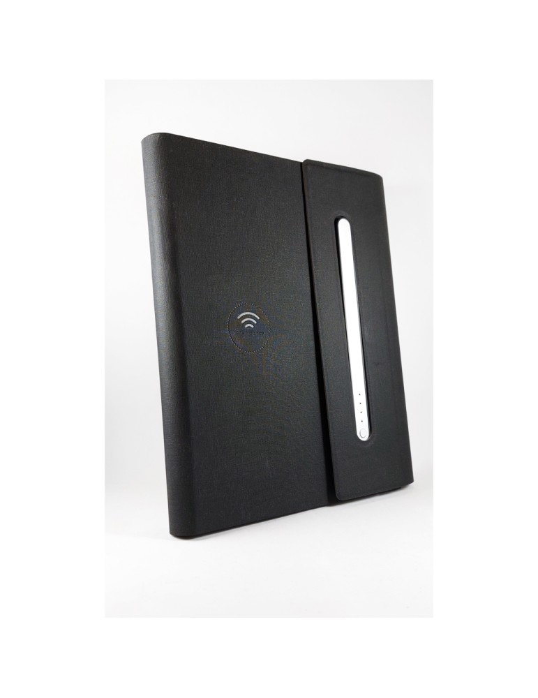 Bloc-notes Conférencier A5 personnalisé avec powerbank et chargeur à induction (wireless) Bloc-notes Conférencier A5 personnalisé avec powerbank et chargeur à induction (wireless)