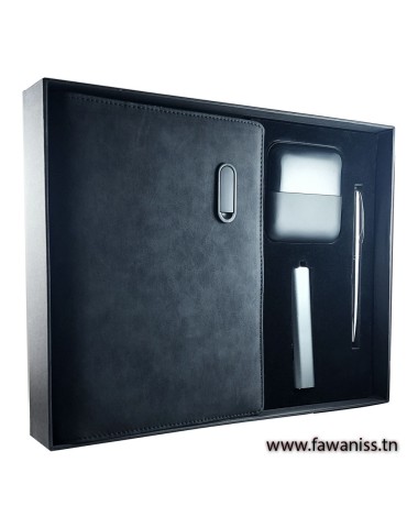 Coffret VIP BLOC-NOTES A5 USB POWERBANK STYLO
