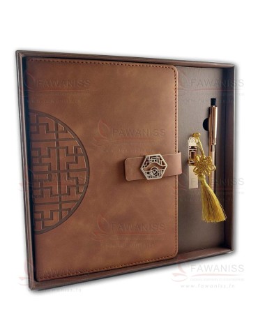 Coffret Bloc-notes A5 et Stylo Métal